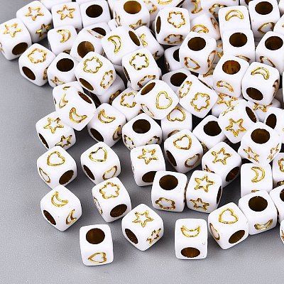Opaque Acrylic Beads SACR-Q001-09A-1