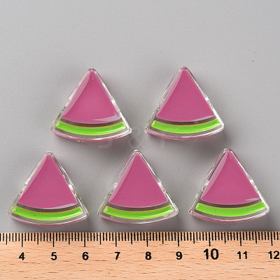 Transparent Enamel Acrylic Beads TACR-S155-001I-1