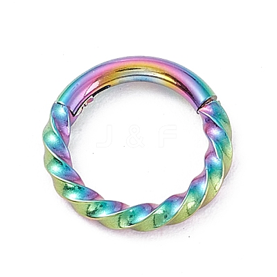 Twisted Ring Hoop Earrings for Girl Women STAS-D453-01M-01-1