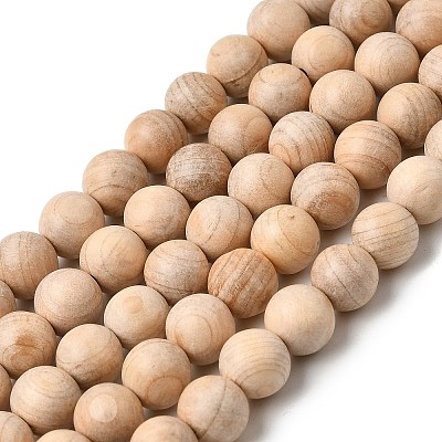Natural Wood Beads Strands WOOD-B011-01A-10mm-1