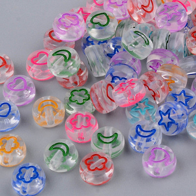 Transparent Acrylic Enamel Beads MACR-S273-35-1