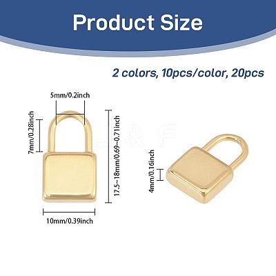 20Pcs 2 Colors 304 Stainless Steel Pendants STAS-CA0002-46-1