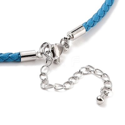 Braided Round Imitation Leather Bracelets Making BJEW-H610-01P-13-1