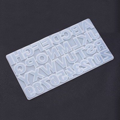 Number and Letter Design DIY Silicone Molds AJEW-P042-03-1
