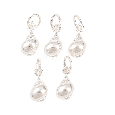 925 Sterling Silver Shell Shape Charms STER-I023-01S-03-1