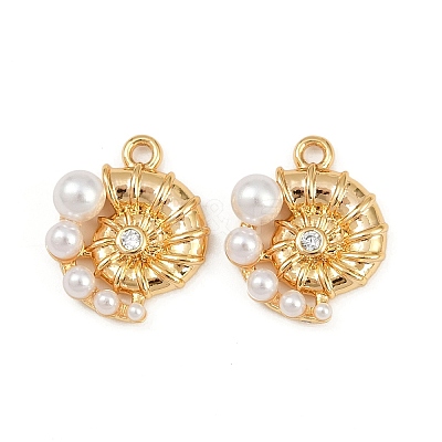 Brass Micro Pave Cubic Zirconia Pendants X-KK-F902-06A-G-1