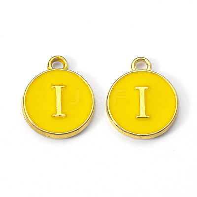 Golden Plated Alloy Enamel Charms ENAM-S118-09I-1