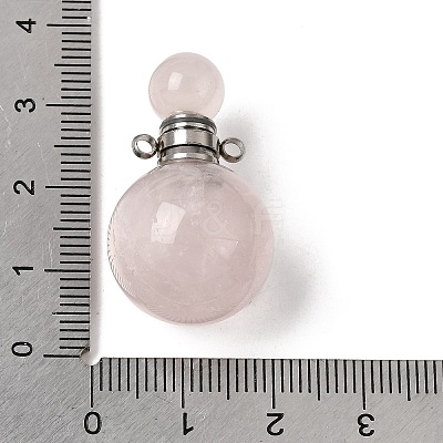 Natural Rose Quartz Perfume Bottle Pendants GG-CBA7610-02P-03-1