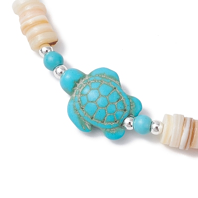 3Pcs Natural Freshwater Shell Beaded Stretch Bracelets BJEW-JB11804-1