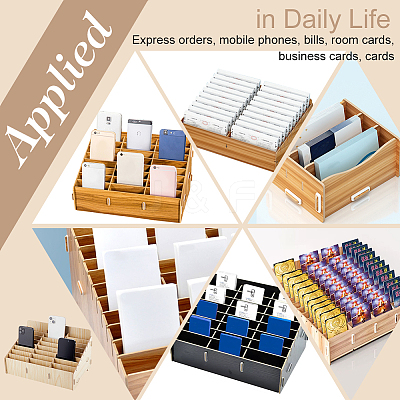 24-Grid Wooden Cell Phone Storage Box CON-WH0094-05B-1