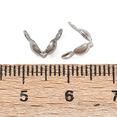 Tarnish Resistant Stainless Steel Bead Tips X-STAS-R061-01-1