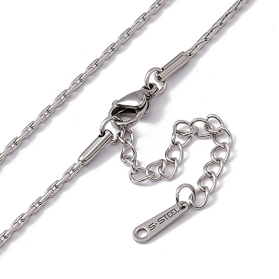 Non-Tarnish 201 Stainless Steel Boston Link Chain Necklace for Men Women LS-NJEW-P268-A31-1X5-1