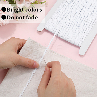 40M Polyester Wavy Fringe Trim Ribbon OCOR-GF0004-39W-1