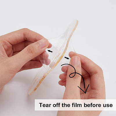 4Pcs 4 Style Transparent Acrylic Cup Mats DJEW-GO0001-02-1