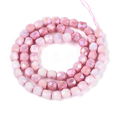 Anti-Tarnish Electroplate Glass Beads Strands GLAA-N057-6mm-03-1