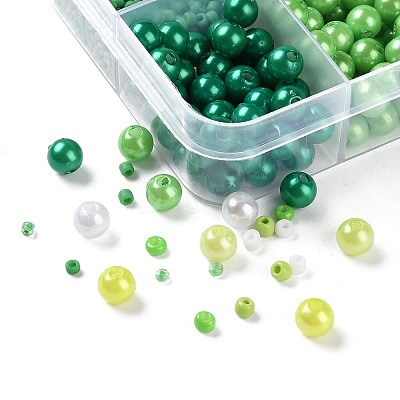 DIY 10 Grids ABS Plastic & Glass Seed Beads Jewelry Making Finding Beads Kits DIY-G119-01G-1