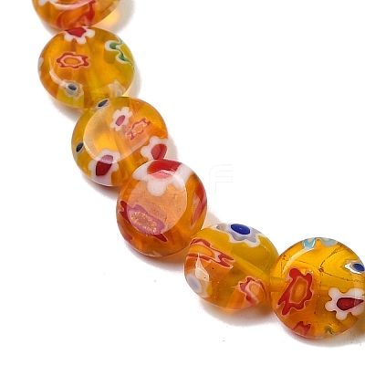 Handmade Millefiori Lampwork Beads Strands LAMP-G166-17B-06-1
