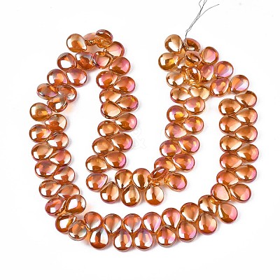 Electroplate Glass Beads Strand EGLA-S188-27-B01-1