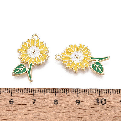 Alloy Enamel Pendants ENAM-T024-32C-G-1