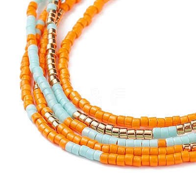 Adjustable Glass Bead Braided Bead Bracelets BJEW-JB08952-04-1
