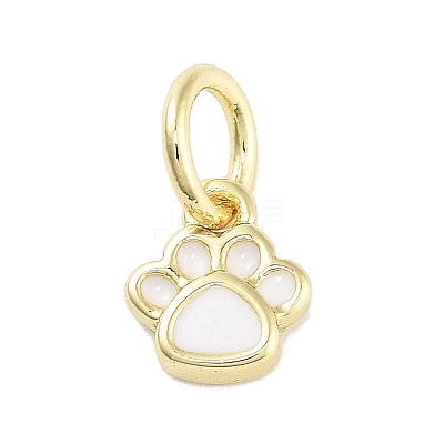 Real 18K Gold Plated Brass Enamel Charms KK-M293-22G-03-1