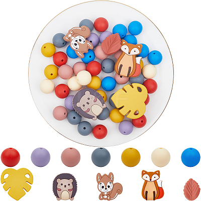 Silicone Alphabet Beads for Bracelet or Necklace Making SIL-SP0001-08-1