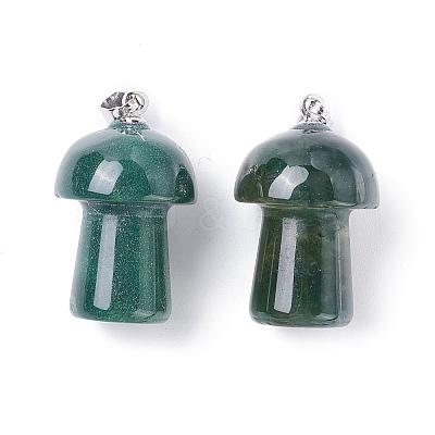 Natural Indian Agate Pendants G-M380-B04-P-1