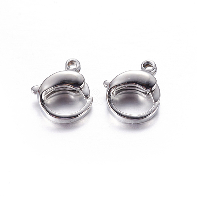 Tarnish Resistant 304 Stainless Steel Lobster Claw Clasps STAS-H001-1