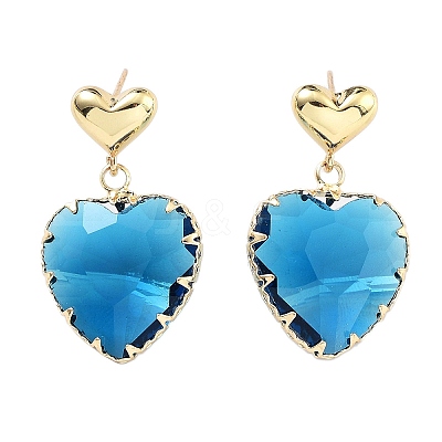 Light Gold Brass Stud Earrings EJEW-Q800-45KCG-1