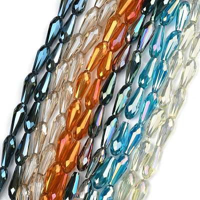 Electroplate Glass Beads Strands EGLA-L015-HP-B-1