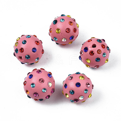 Polymer Clay Rhinestone Beads RB-T017-31B-1