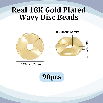 90Pcs Brass Beads KK-BBC0025-87B-1