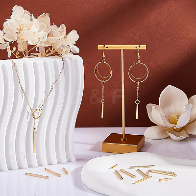 36Pcs 6 Style Brass Bar Pendants KK-BC0008-07-1