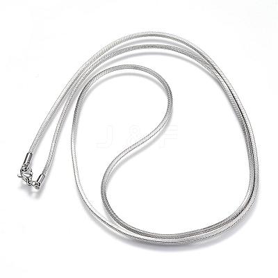 Non-Tarnish 304 Stainless Steel Snake Chain Necklaces NJEW-G271-04P-1