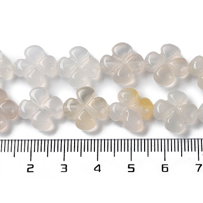 Natural White Agate Beads Strands G-M418-D03-01-1