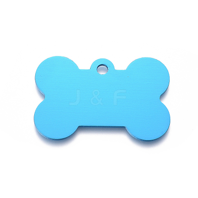 Pet Aluminium Pendants ALUM-I002-06G-1