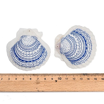 Printed Natural Shell Big Pendants SH-CBA93AD-19H-1