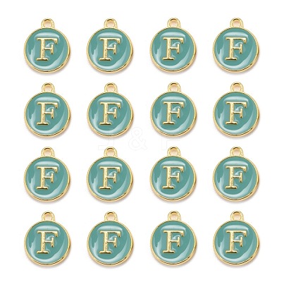 Golden Plated Alloy Enamel Charms ENAM-S118-05F-1