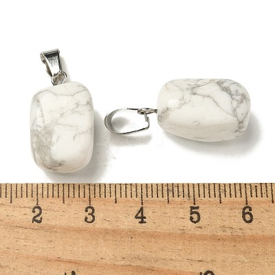 Natural Howlite Pendants G-Z067-03P-08-1