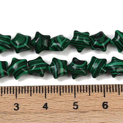 Synthetic Malachite Beads Strands G-Z080-A15-8mm-1