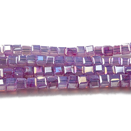 Baking Painted Glass Beads Strands DGLA-F002-05D-1