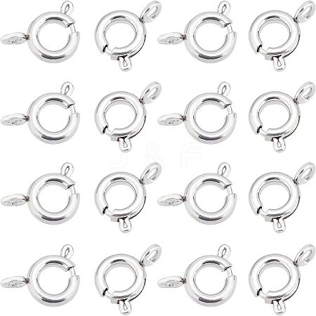 30Pcs 304 Stainless Steel Spring Ring Clasps STAS-UN0028-99-1