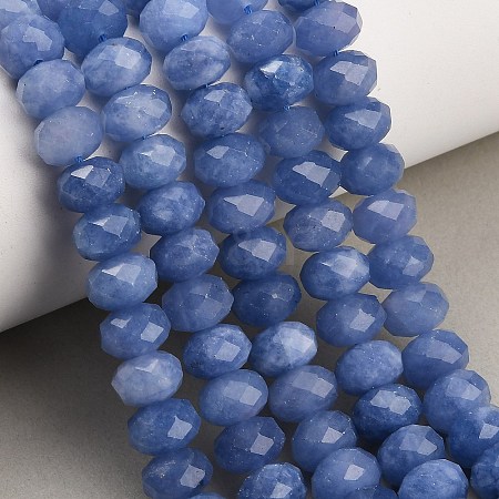Faceted Dyed Natural White Jade Beads Strands GG-CBAE966-01B-O-1