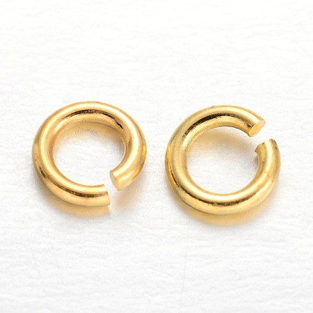 Brass Open Jump Rings KK-F371-5mm-02G-1