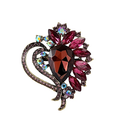 Alloy Rhinestone Brooch for Backpack Clothes PW-WG8AC7E-02-1