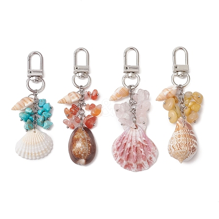 Shell Pendant Decorations HJEW-TA00324-1