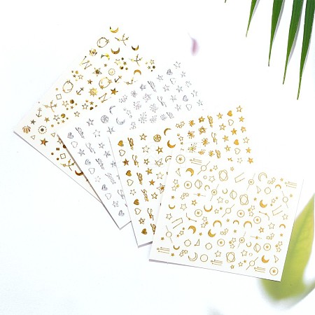 Metallic Nail Decals Stickers MRMJ-R088-29-M-1