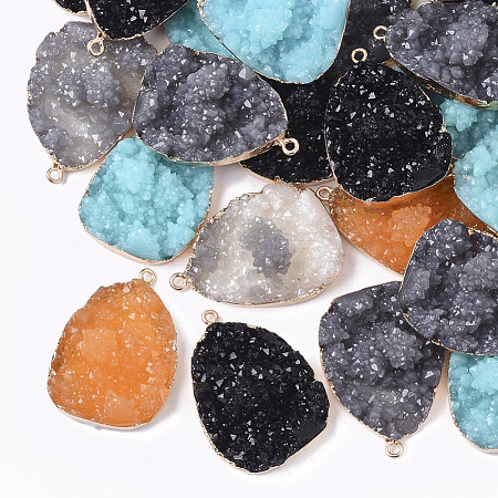 Druzy Resin Pendants RESI-S383-019-1