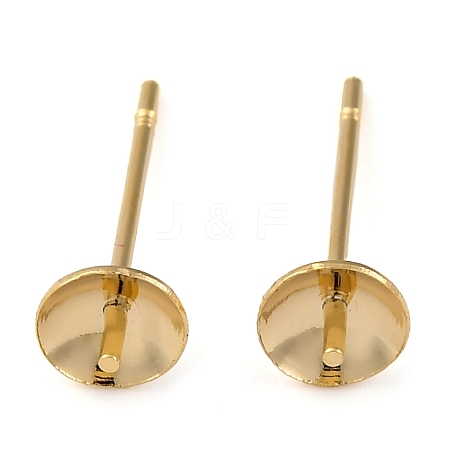 Brass Stud Earring Findings KK-Z089-16G-02-1