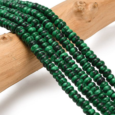 Synthetic Malachite Beads Strands G-L635-A22-4x2mm-1